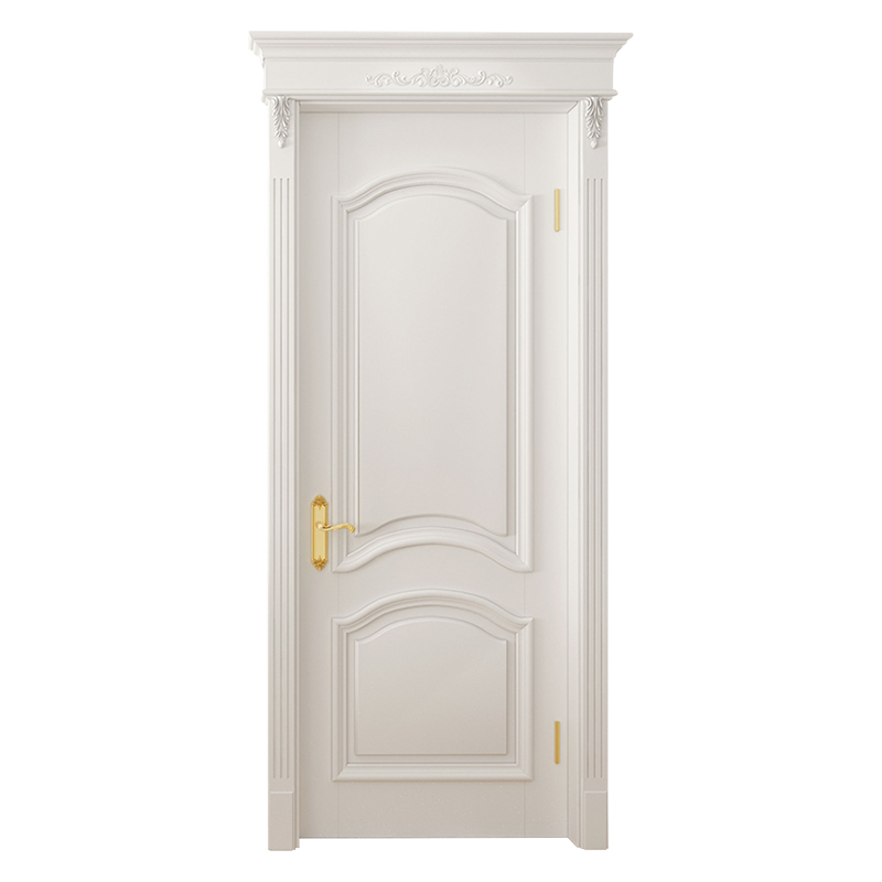 white color solid entry door