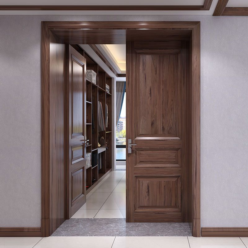 double solid wood door