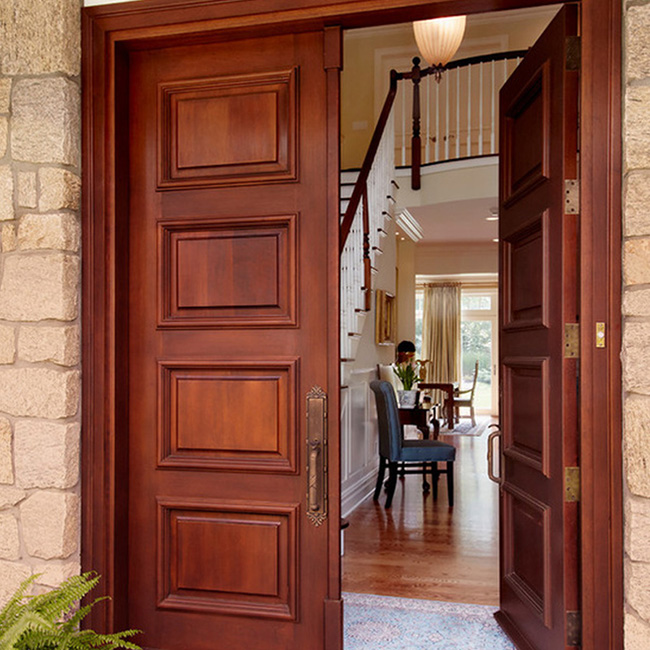 double solid wood door